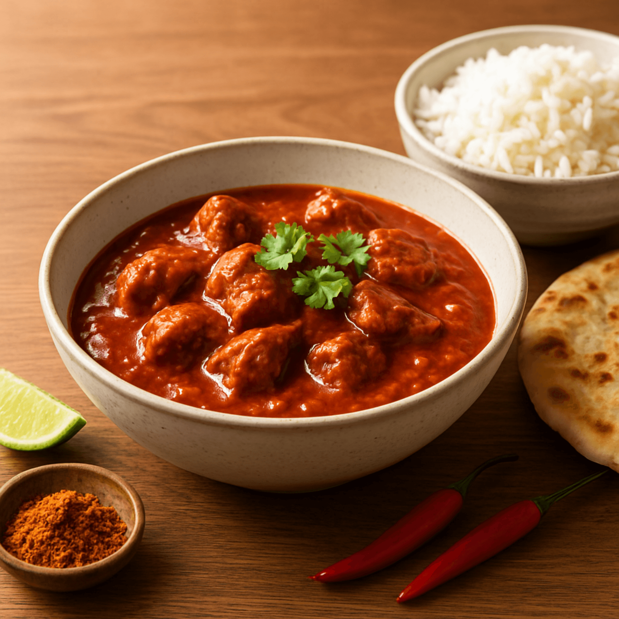 Rogan Josh curry served in a bowl